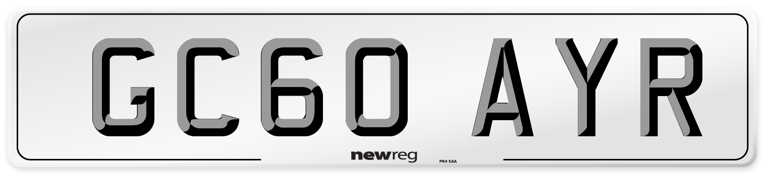 GC60 AYR Number Plate from New Reg